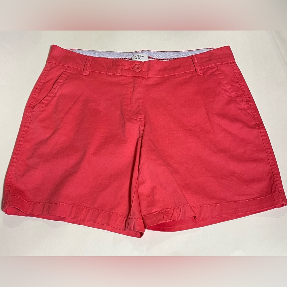 Crown & Ivy Vibrant Coral Women's Shorts size 6
